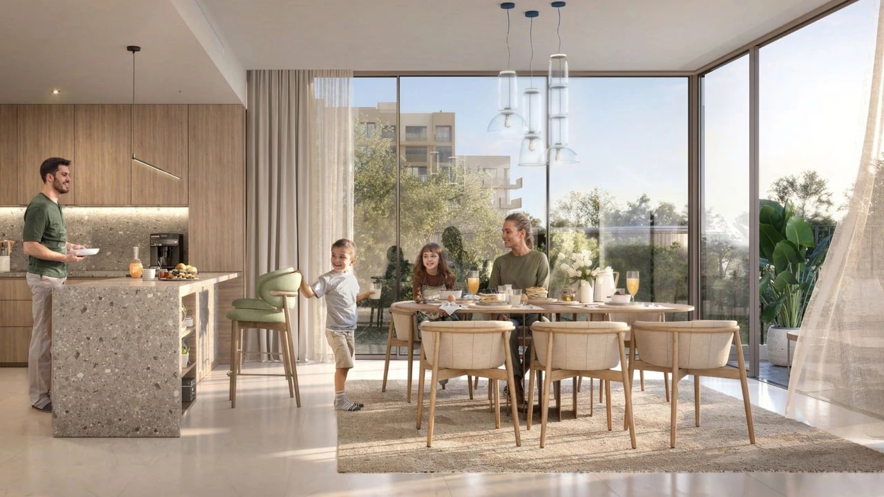 Capria West at Ghaf Woods - Luxury Forest-Inspired Apartments in Dubai – view